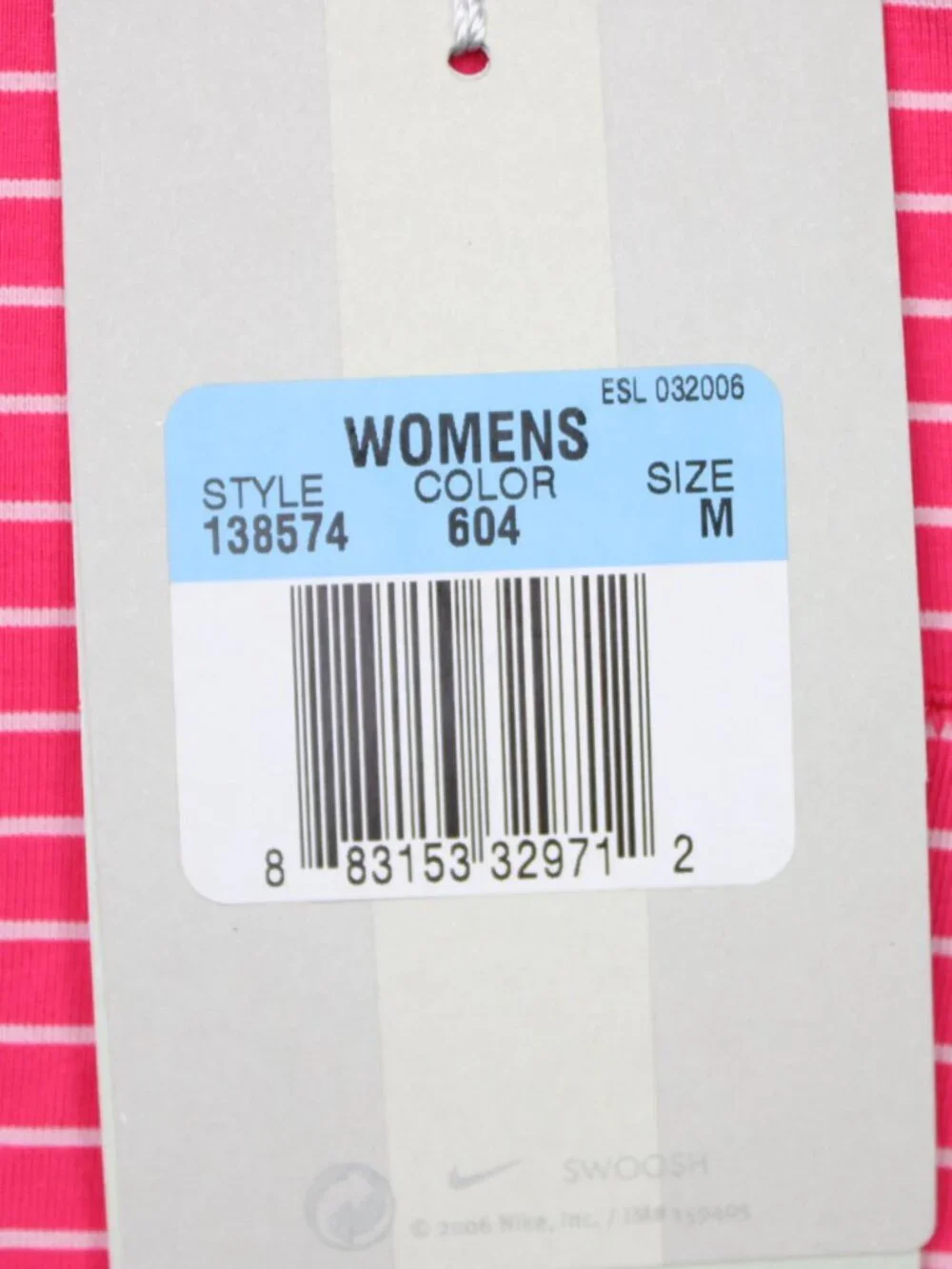 Nike Polo Shirt NWT Womens Medium Pink/White Striped Dri-Fit Golf Short Sleeve